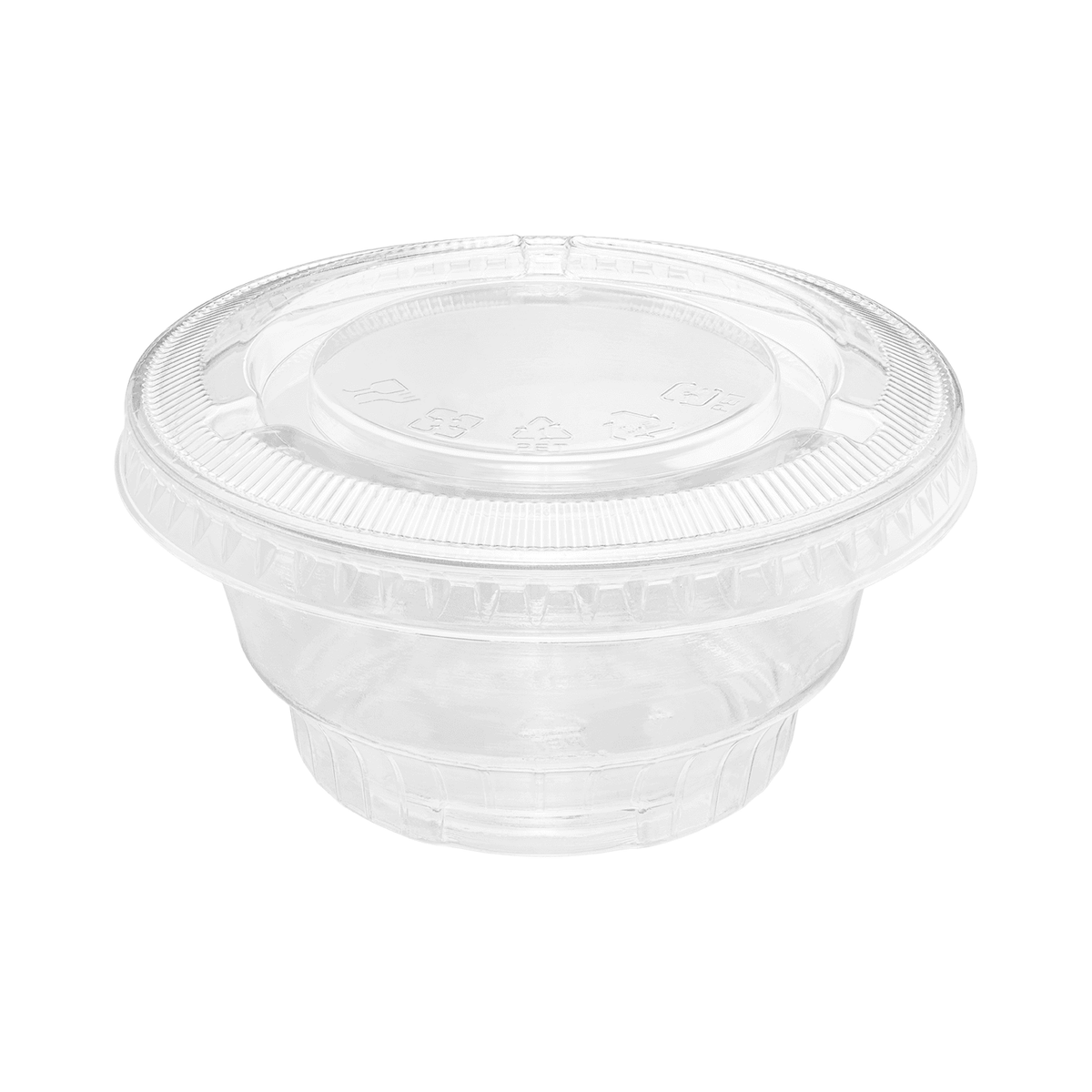 [1,000 ct] Plastic Cup Lids | No Hole | PET | 92 mm | Clear
