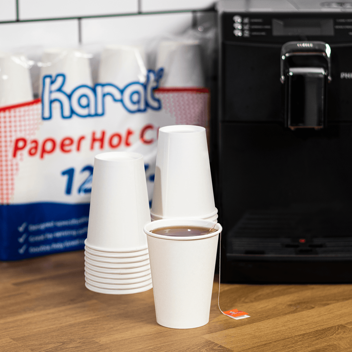 [300 ct] 12 oz Paper Coffee Cups | White | 90 mm