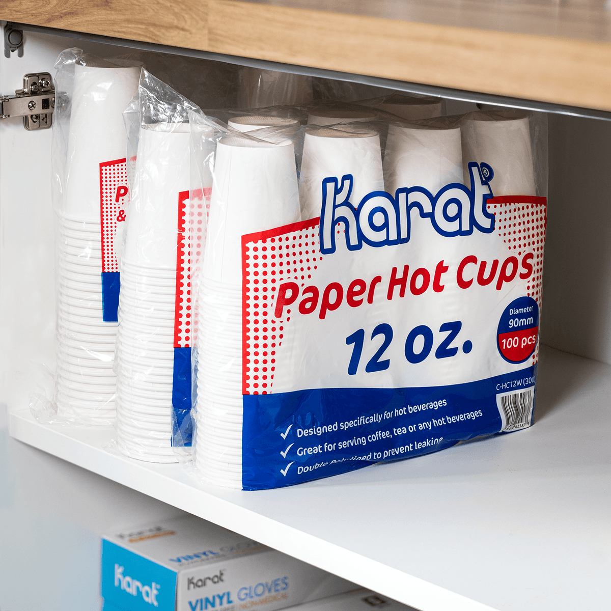[300 ct] 12 oz Paper Coffee Cups | White | 90 mm
