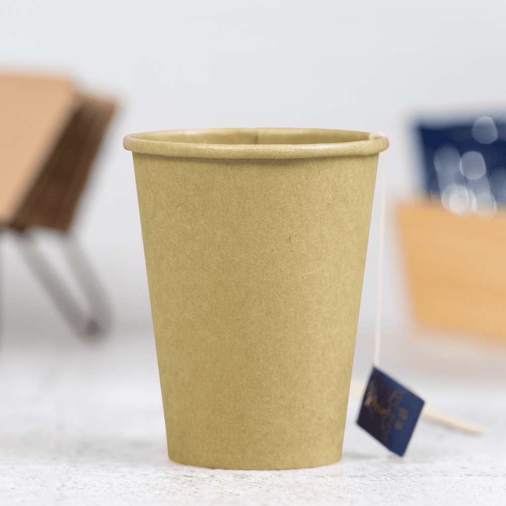 [1,000 ct] 8 oz Paper Coffee Cups | Kraft | 80 mm