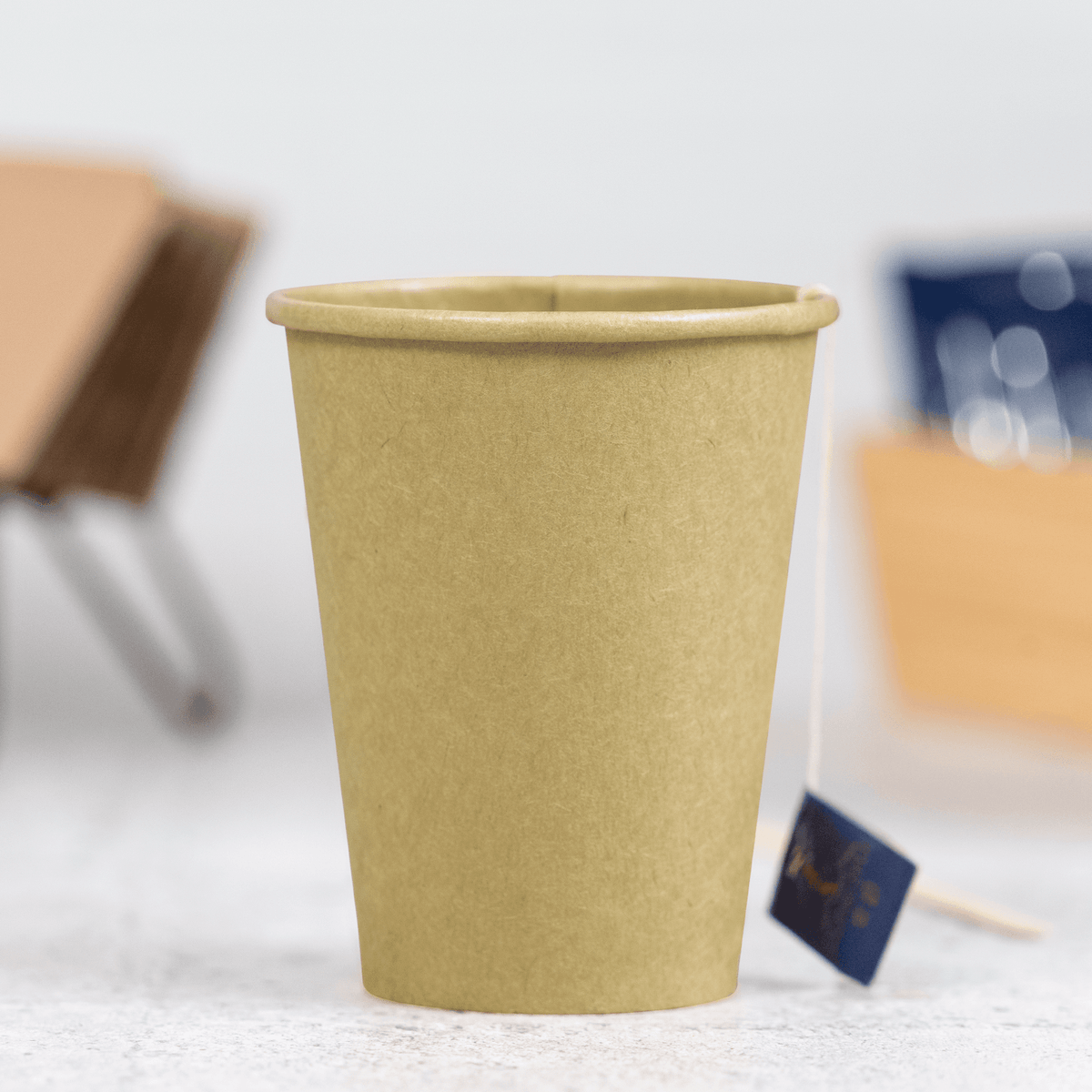 [1,000 ct] 8 oz Paper Coffee Cups | Kraft | 80 mm