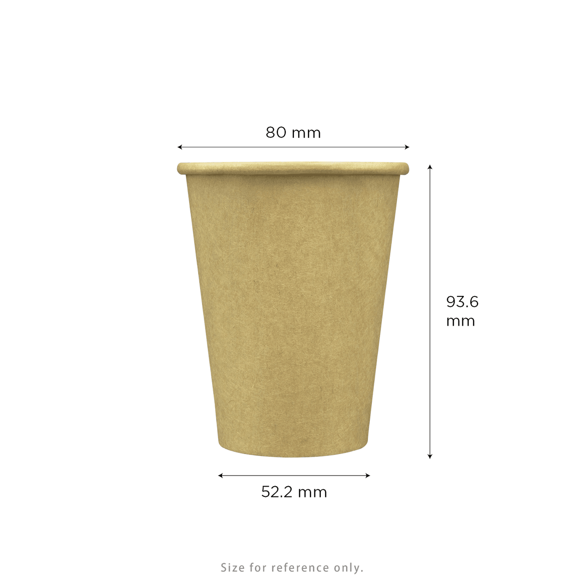 [1,000 ct] 8 oz Paper Coffee Cups | Kraft | 80 mm