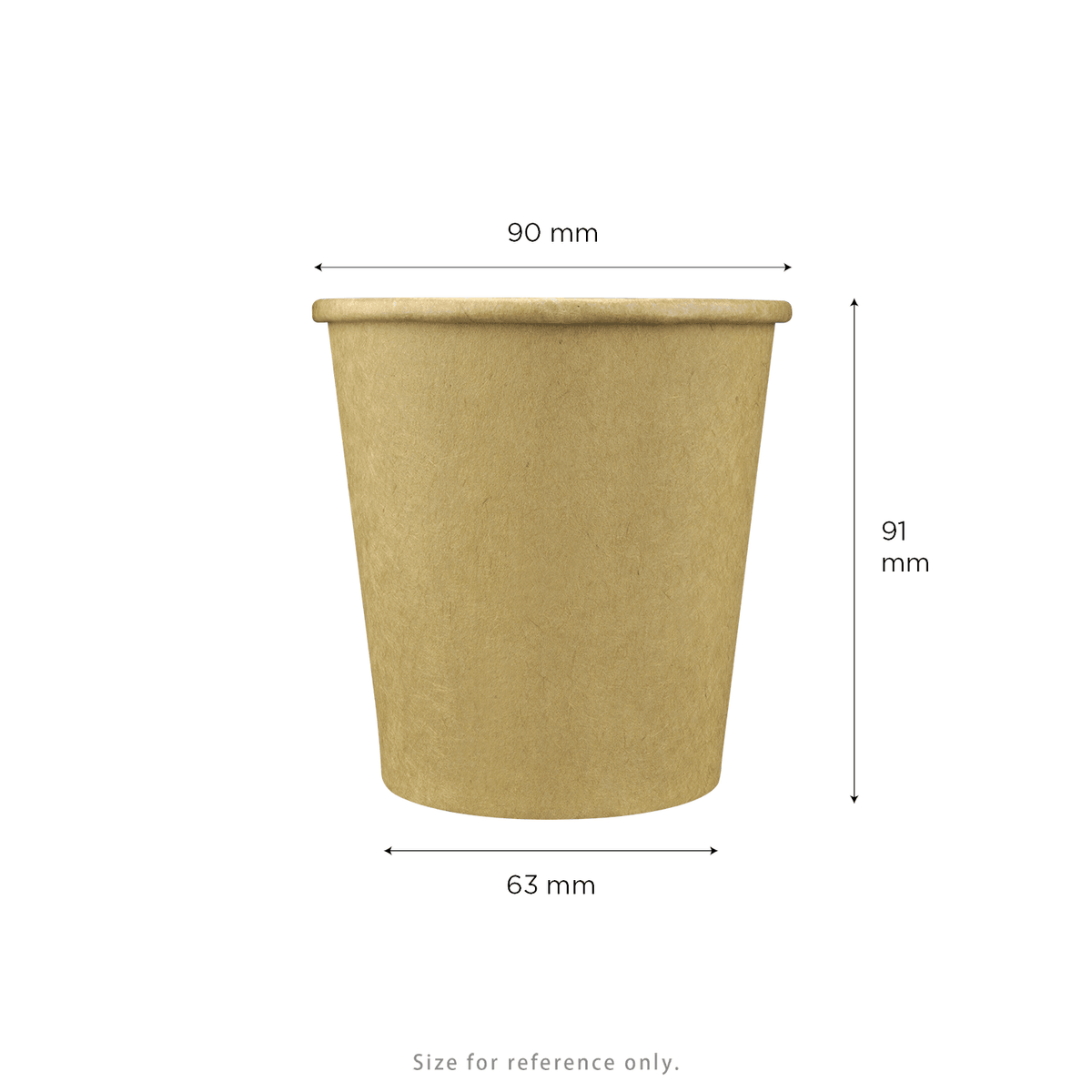 [1,000 ct] 10 oz Paper Coffee Cups | Kraft | 90 mm