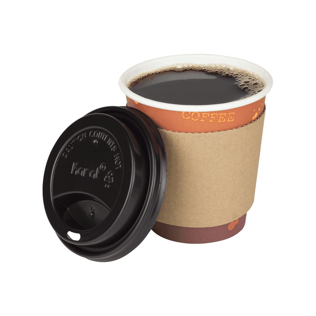 [1,000 ct] 10 oz Paper Coffee Cups | Coffee Print | 90 mm
