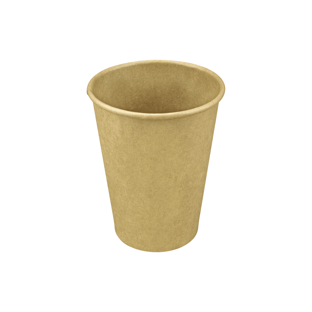 [1,000 ct] 12 oz Paper Coffee Cups | Kraft | 90 mm