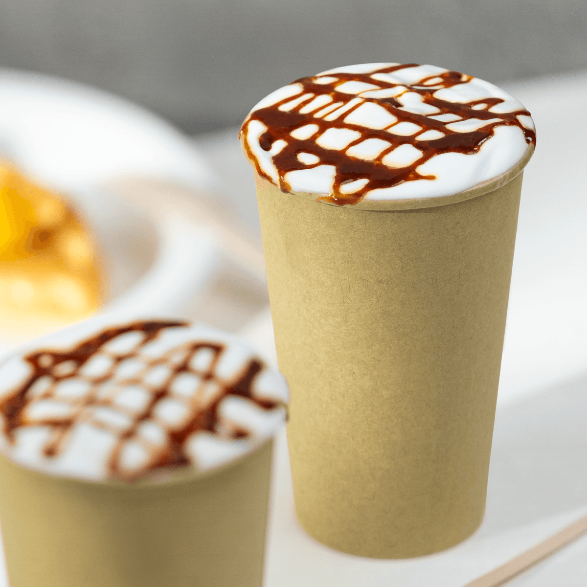 [1,000 ct] 16 oz Paper Coffee Cups | Kraft | 90 mm