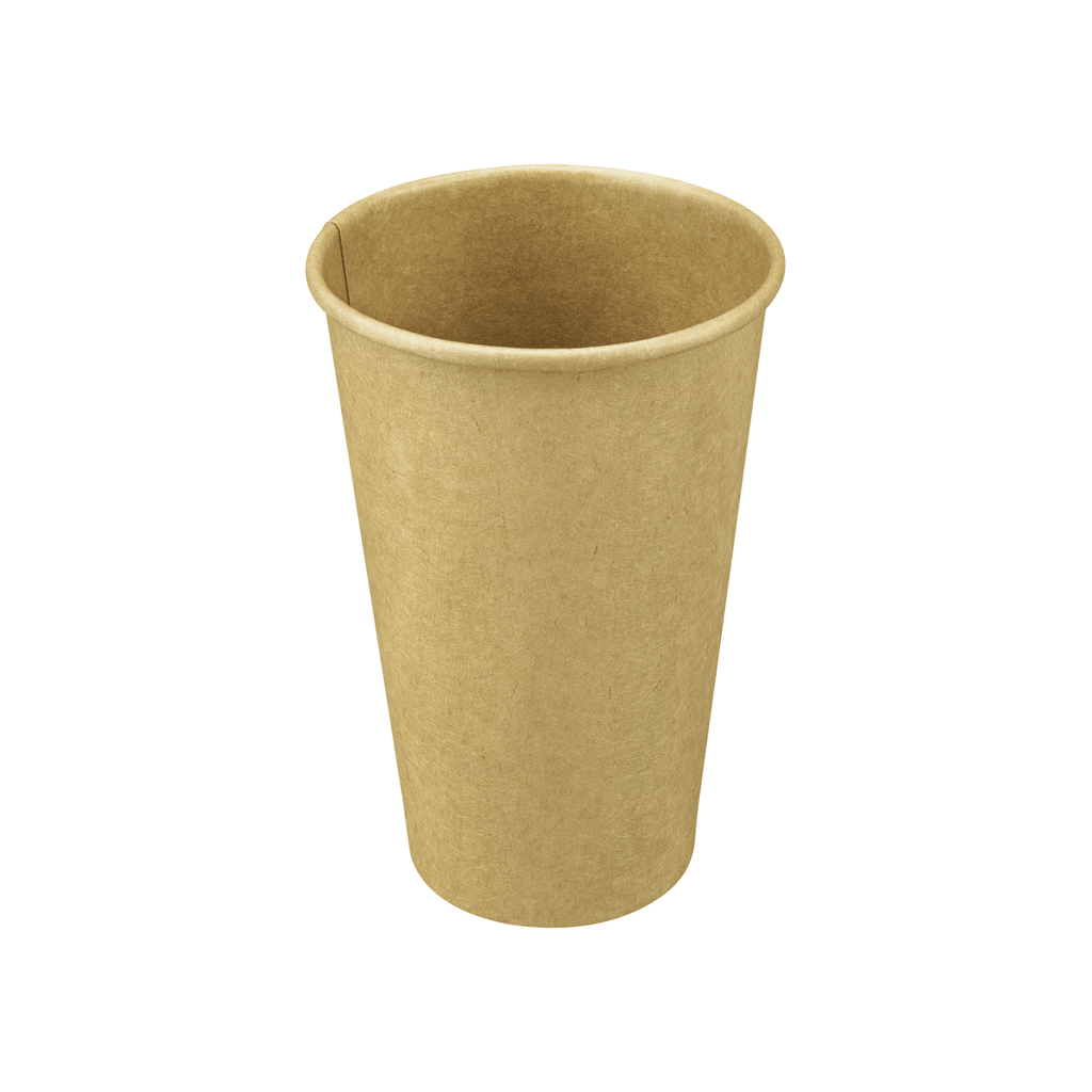 [1,000 ct] 16 oz Paper Coffee Cups | Kraft | 90 mm