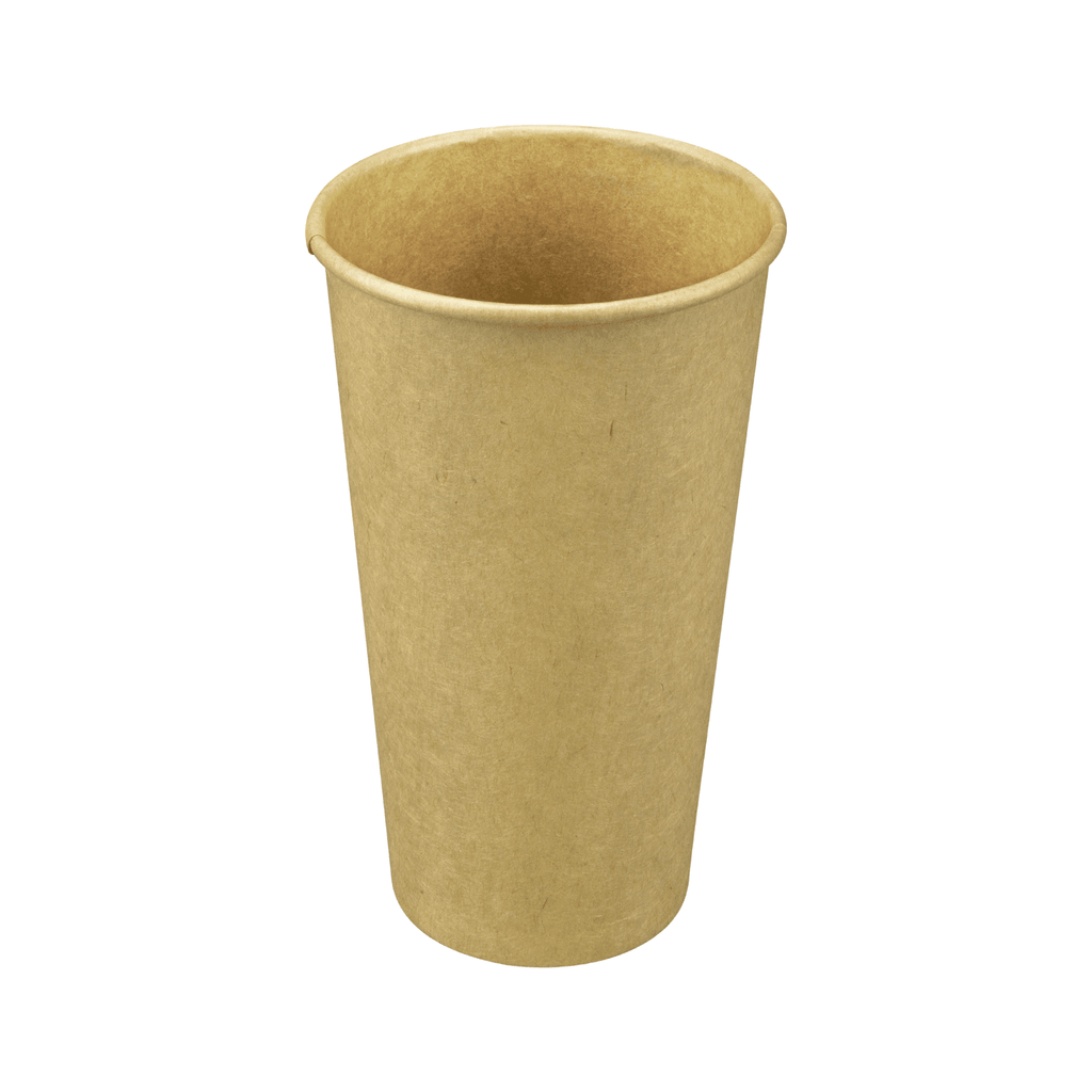 [600 ct] 20 oz Paper Coffee Cups | Kraft | 90 mm