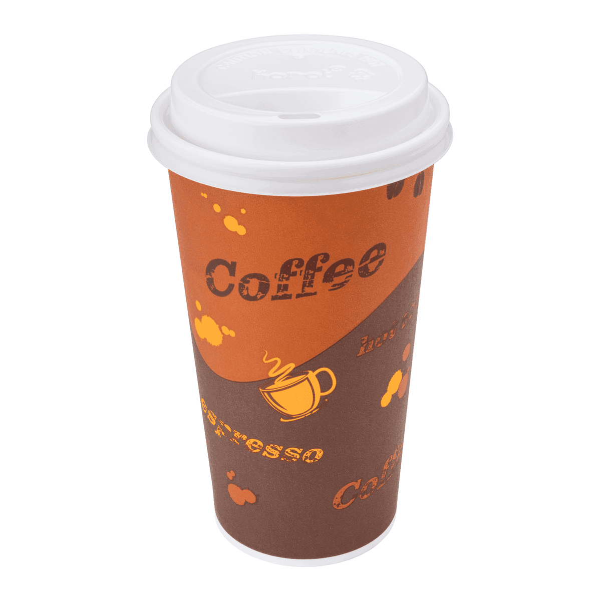 [600 ct] 20 oz Paper Coffee Cups | Coffee Print | 90 mm