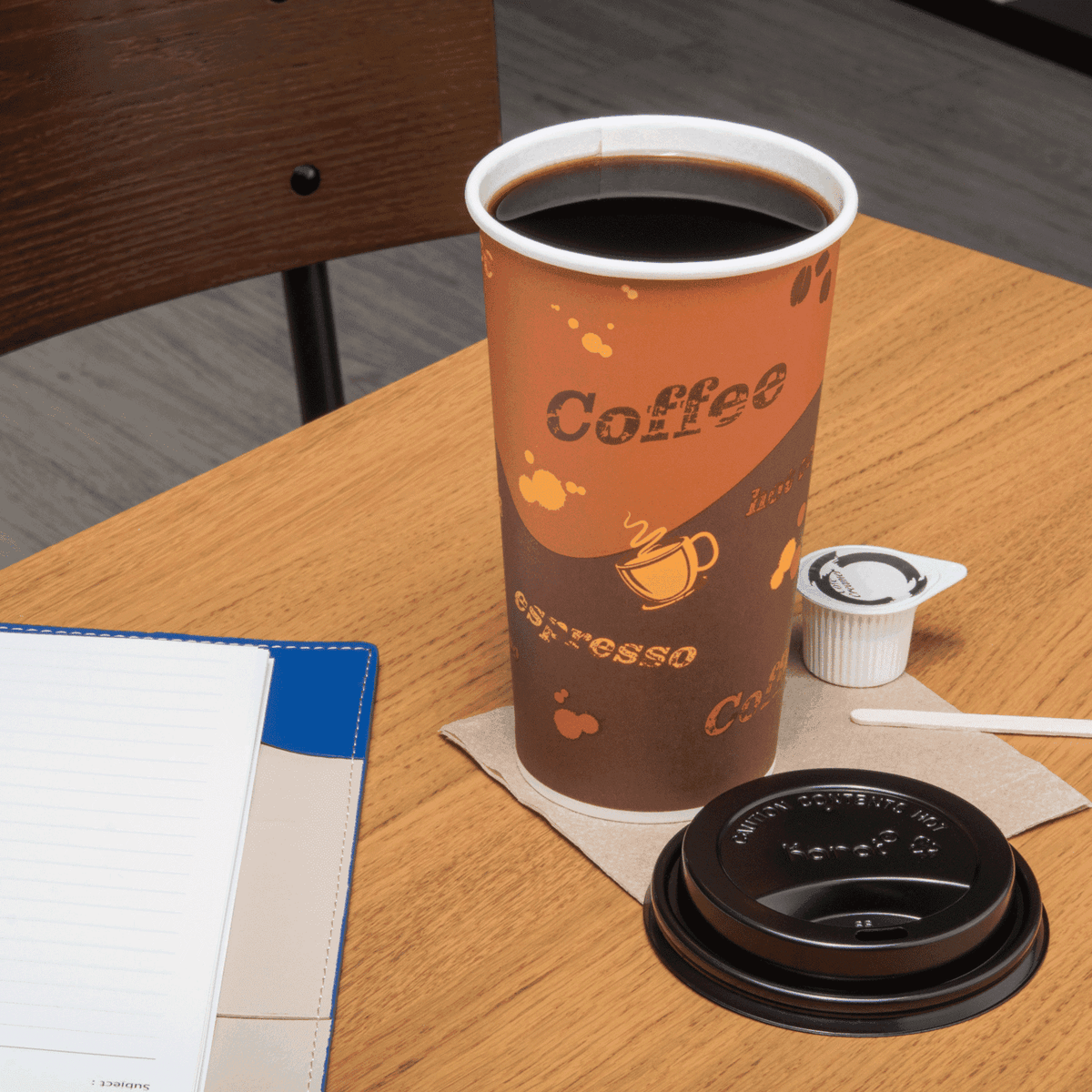 [600 ct] 20 oz Paper Coffee Cups | Coffee Print | 90 mm