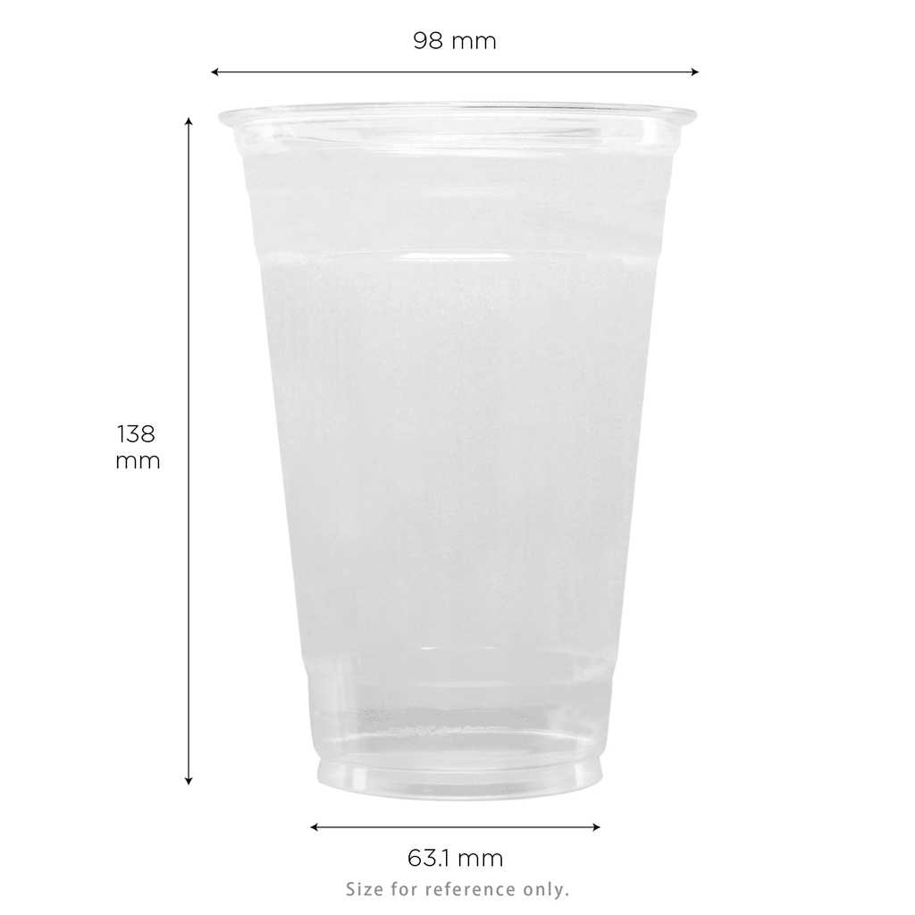[1,000 ct] 20 oz Clear Cold Cups | RPET | 98 mm