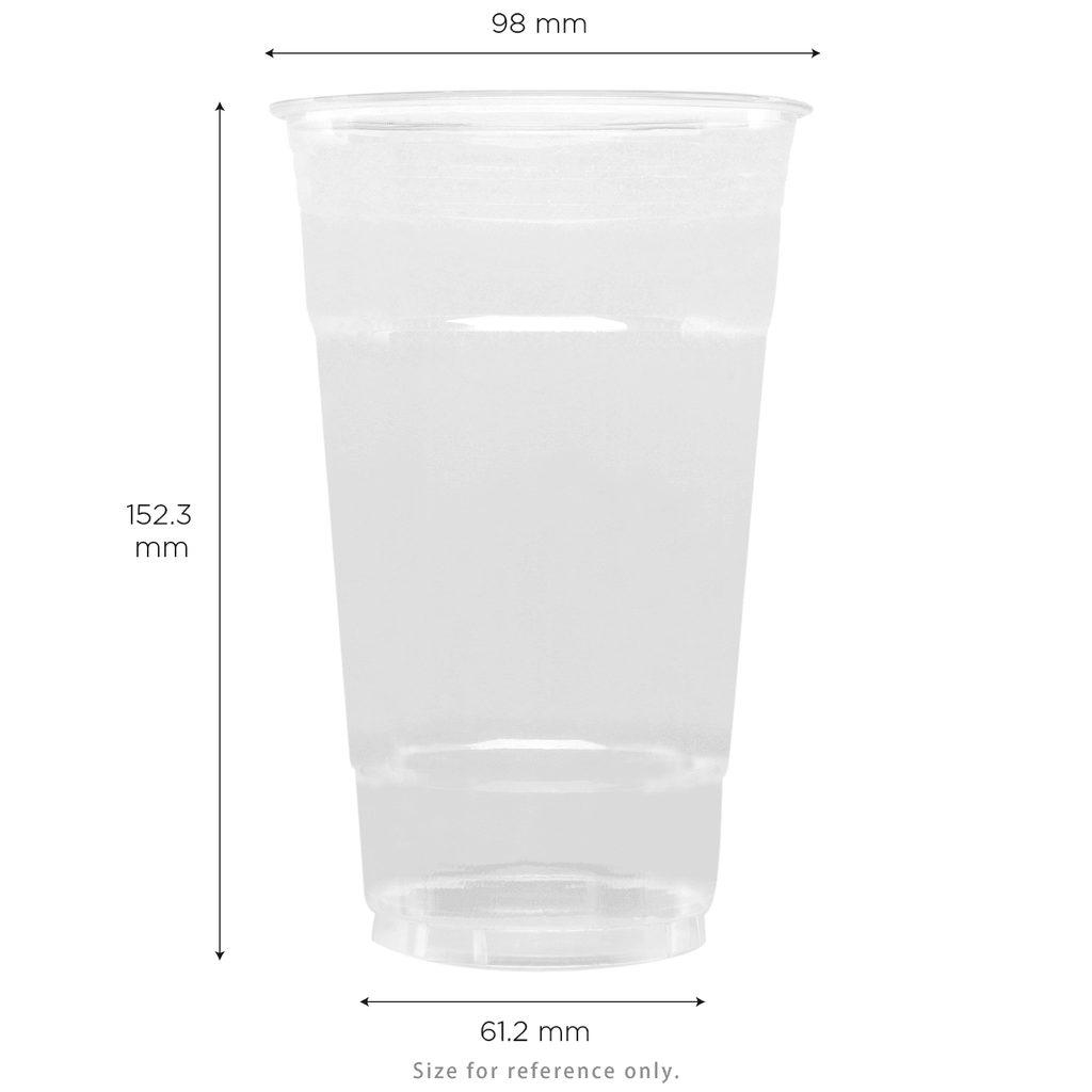 [600 ct] 24 oz Clear Cold Cups | RPET | 98 mm