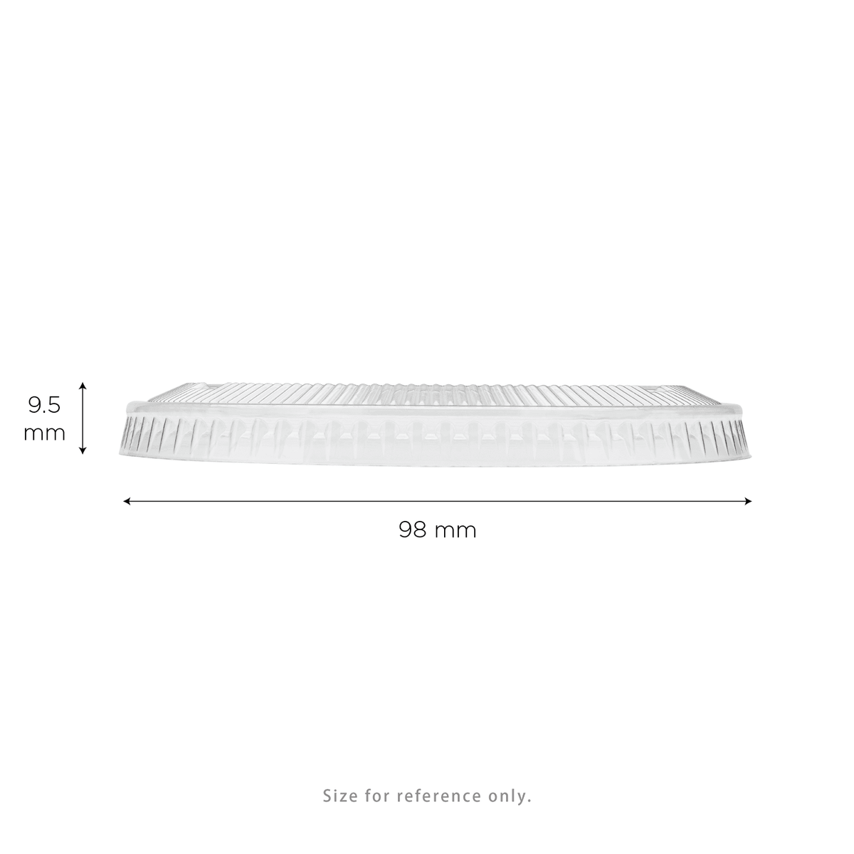 [1,000 ct] Plastic Cup Flat Lids | 98 mm | RPET | Clear