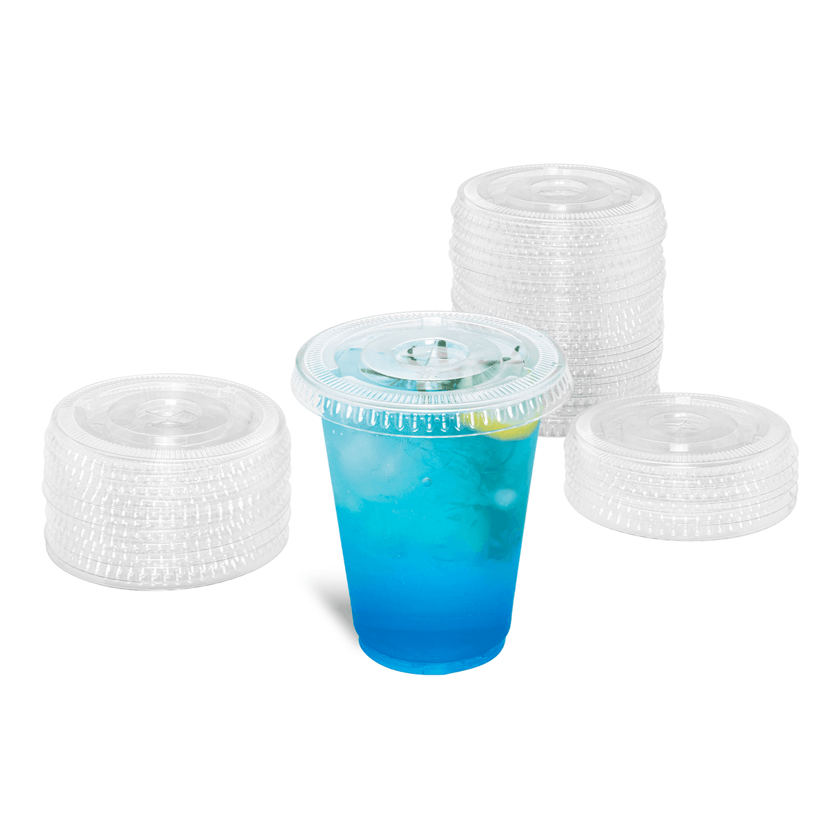 [1,000 ct] 7 oz Cup Lids | PET | 74 mm