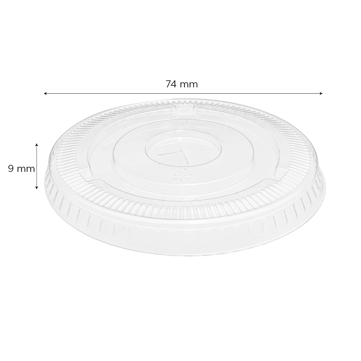 [1,000 ct] 7 oz Cup Lids | PET | 74 mm