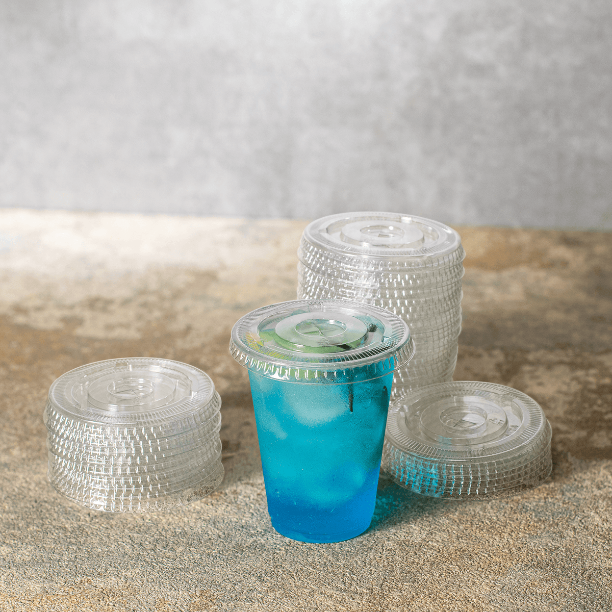 [1,000 ct] 7 oz Cup Lids | PET | 74 mm
