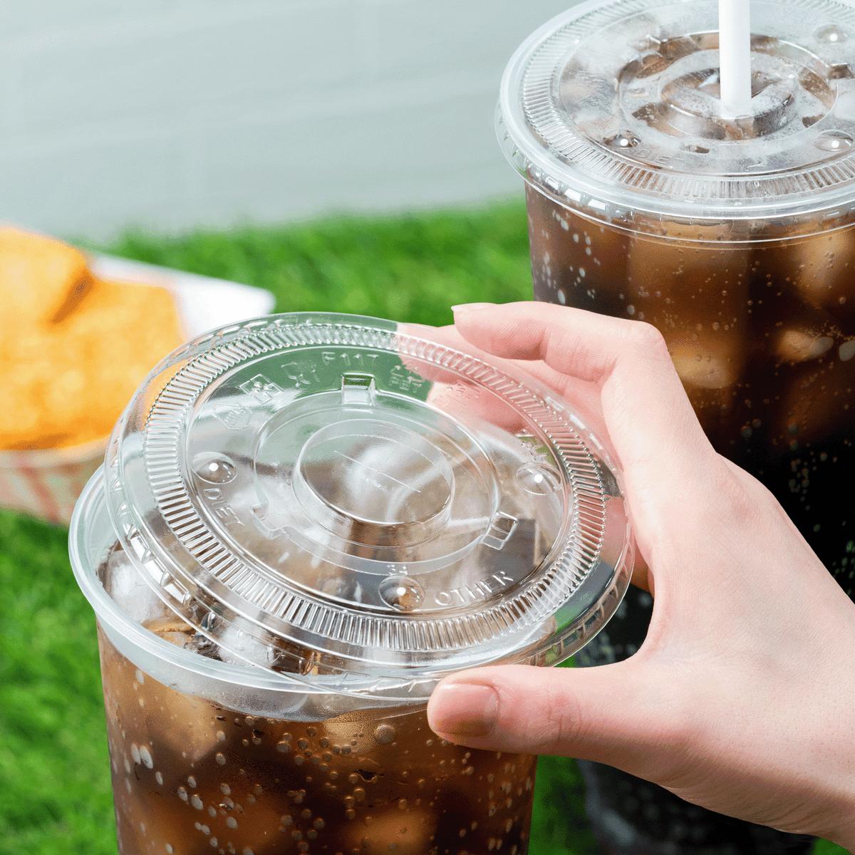 [600 ct] PolyPro Stadium Cup Lids | PET | 117 mm