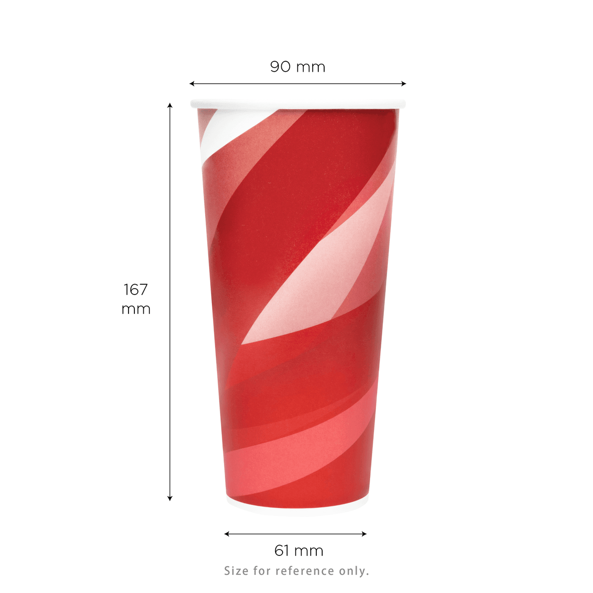 [1,000 ct] 22 oz Paper Cold Cups | 90 mm | Kold Print