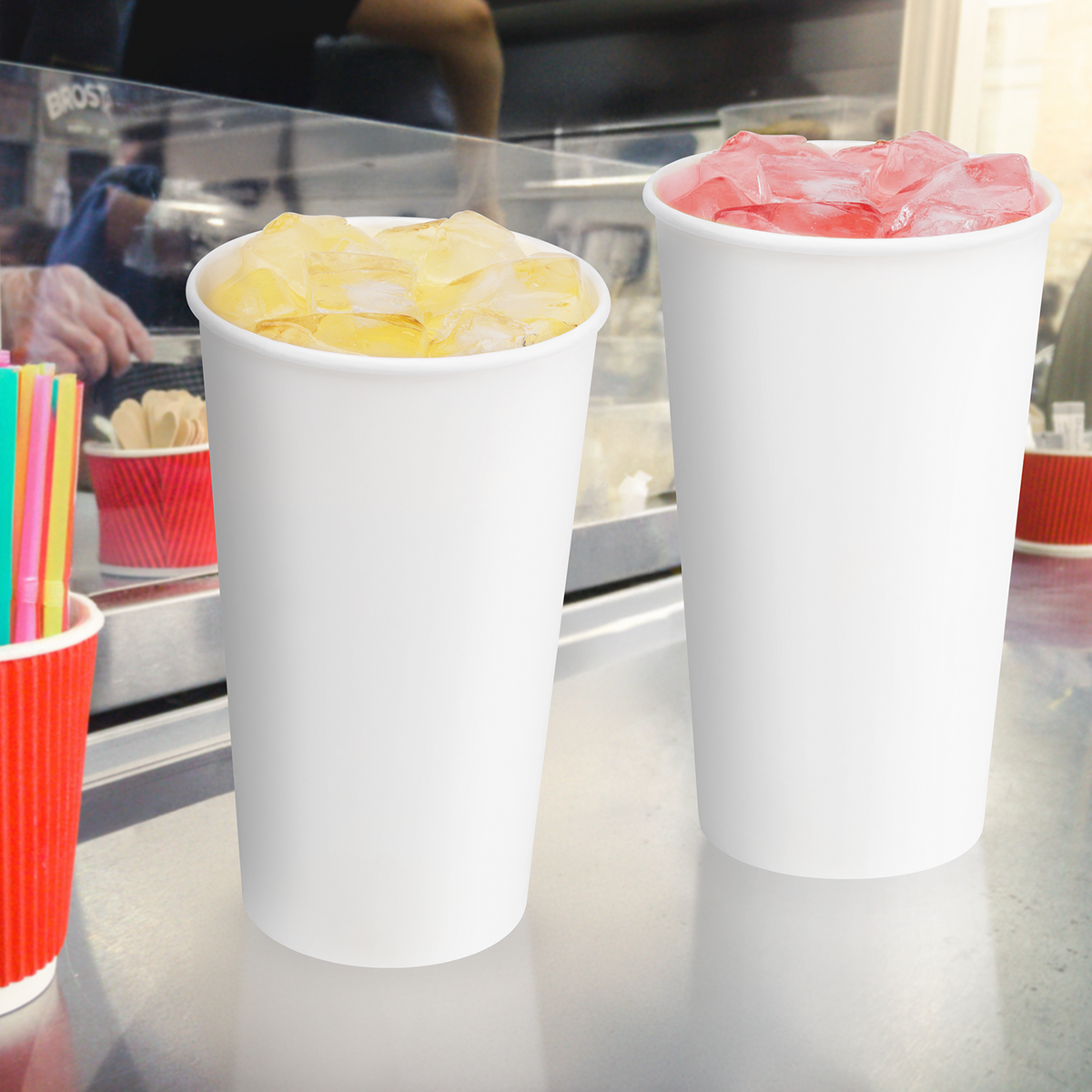 [500 ct] 44 oz Cold Paper Cup (115 mm), White