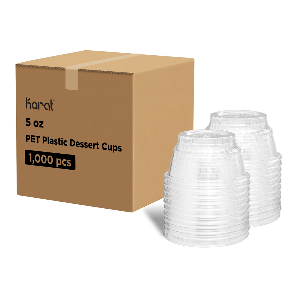 [1,000 ct] 5 oz Plastic Dessert Cups | PET | 92 mm
