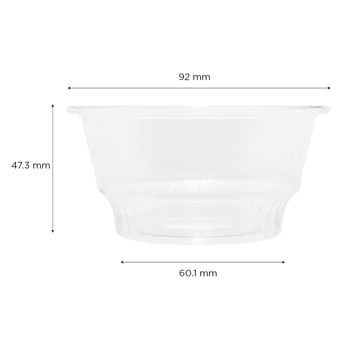 [1,000 ct] 5 oz Plastic Dessert Cups | PET | 92 mm