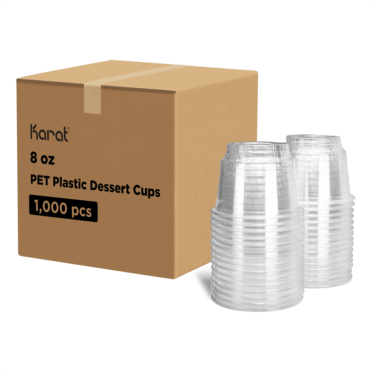 [1,000 ct] 8 oz Plastic Dessert Cups | PET | 92 mm