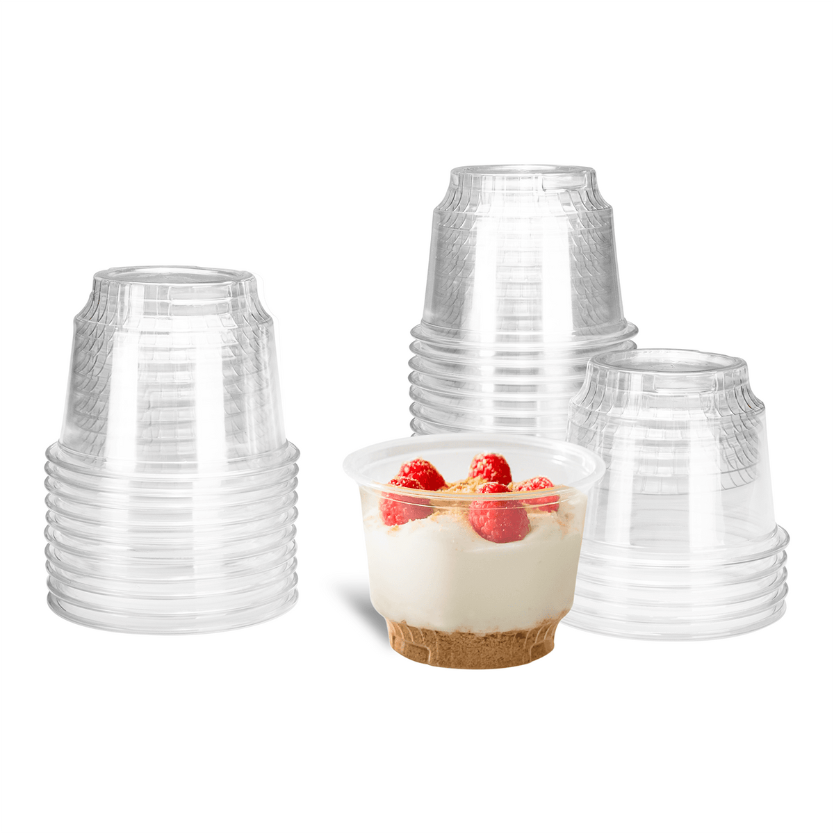 [1,000 ct] 8 oz Plastic Dessert Cups | PET | 92 mm