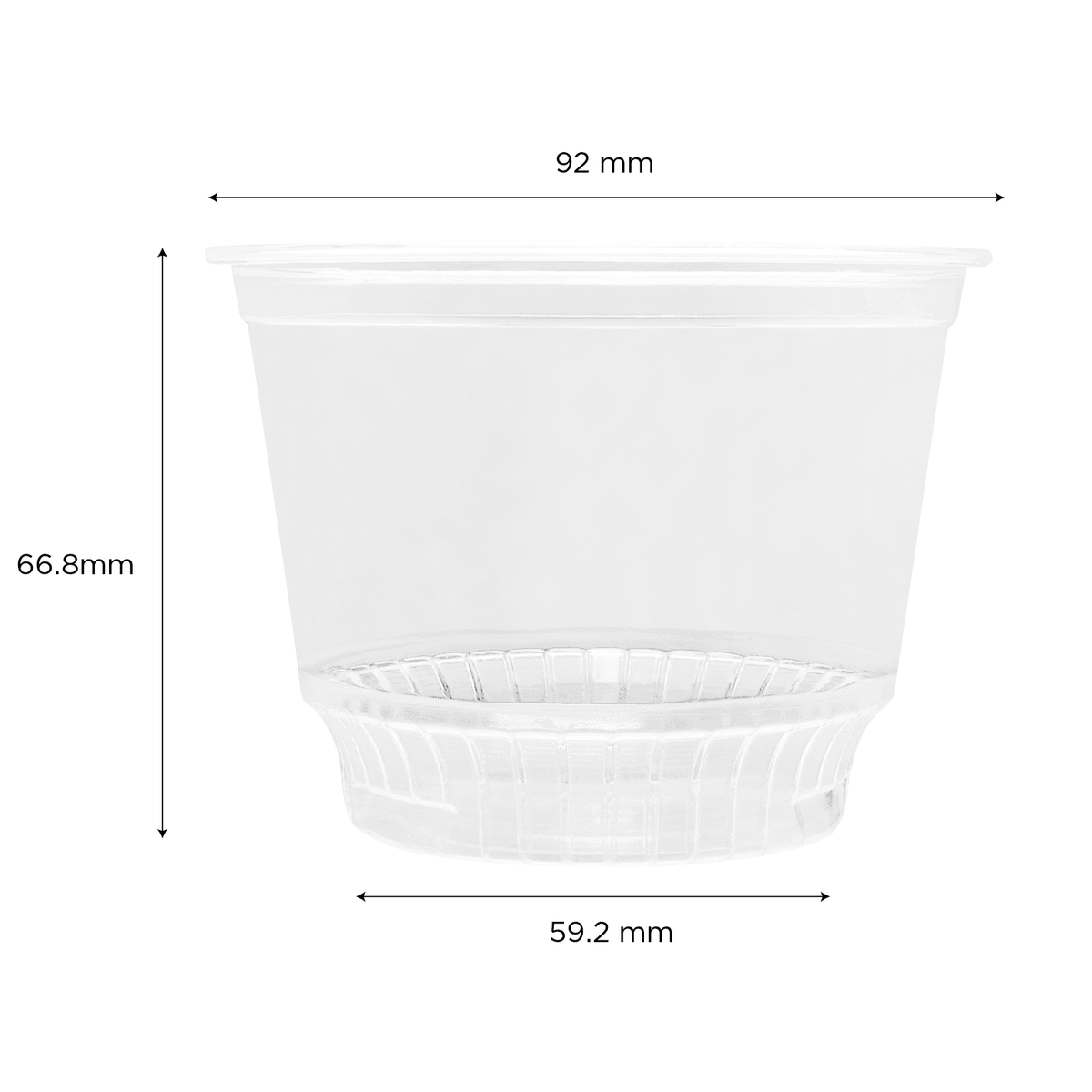 [1,000 ct] 8 oz Plastic Dessert Cups | PET | 92 mm