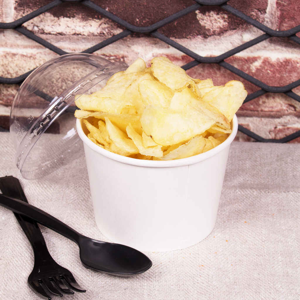 [1000 ct] 12 oz Plastic Dome Cup Lids | PET | 100 mm