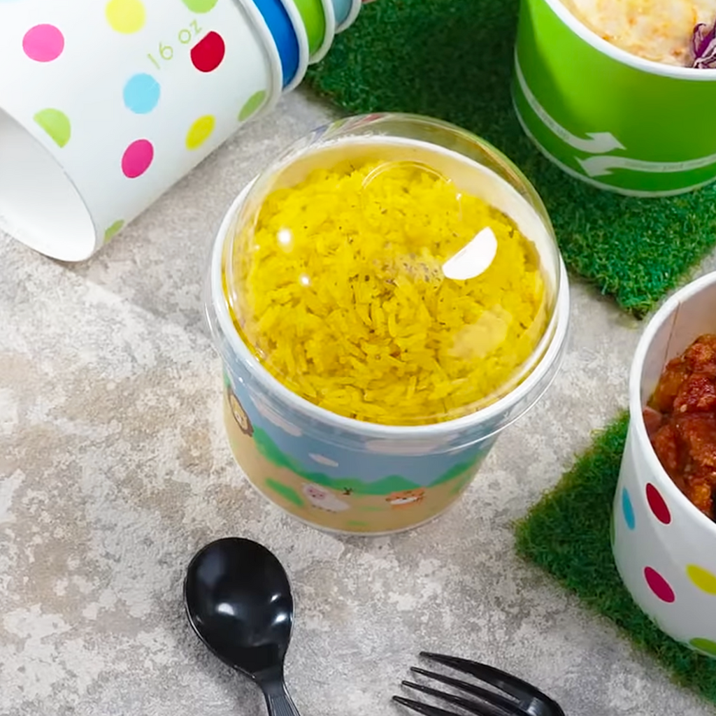 [1,000 ct] 16 oz Plastic Food Container Dome Lids | PET | 112 mm
