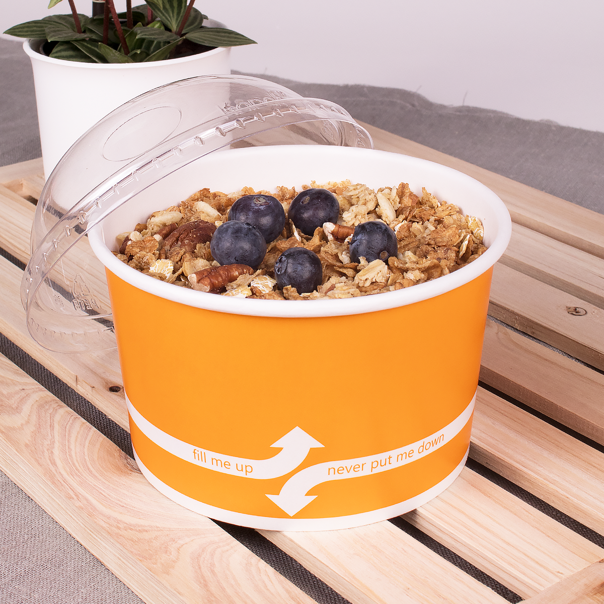 [600 ct] 20 oz Plastic Food Container Dome Lids | PET | 127 mm