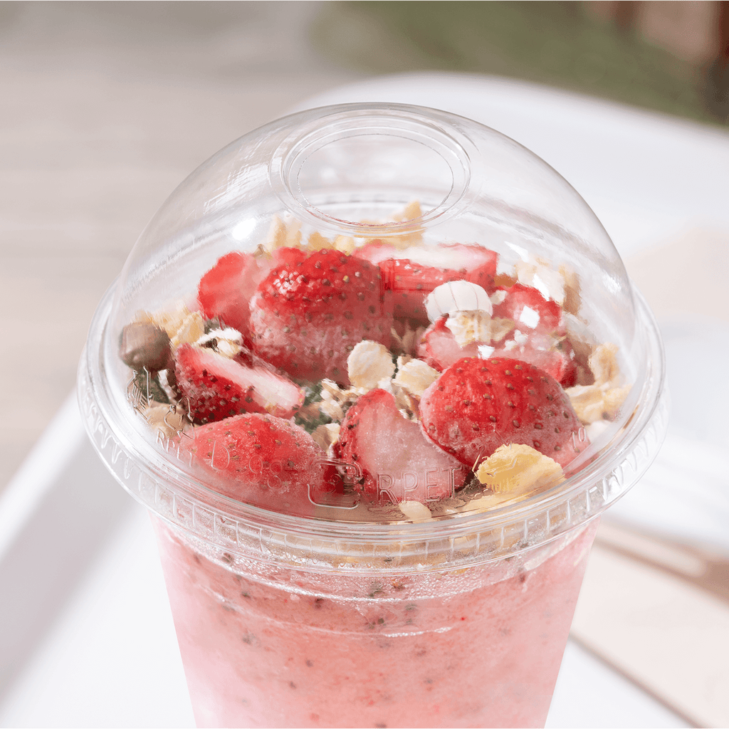 [1,000 ct] Plastic Cup Dome Lids | 98 mm | RPET | Clear