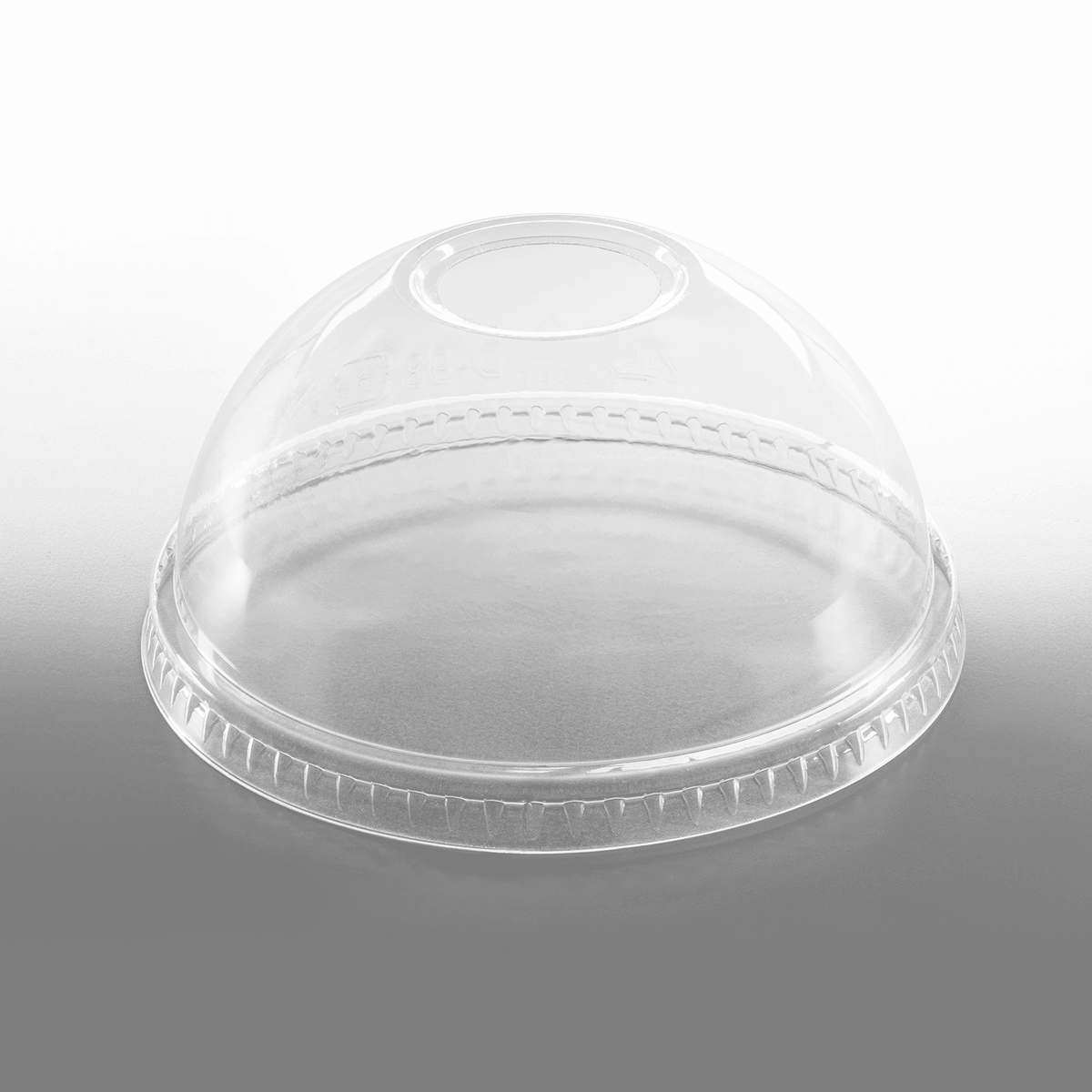 [1,000 ct] Plastic Cup Dome Lids | 98 mm | RPET | Clear