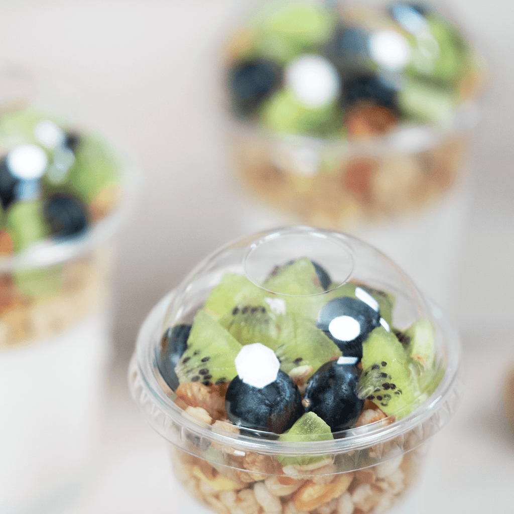 [1,000 ct] 7 oz Dome Cup Lids | PET | No Hole | 74 mm
