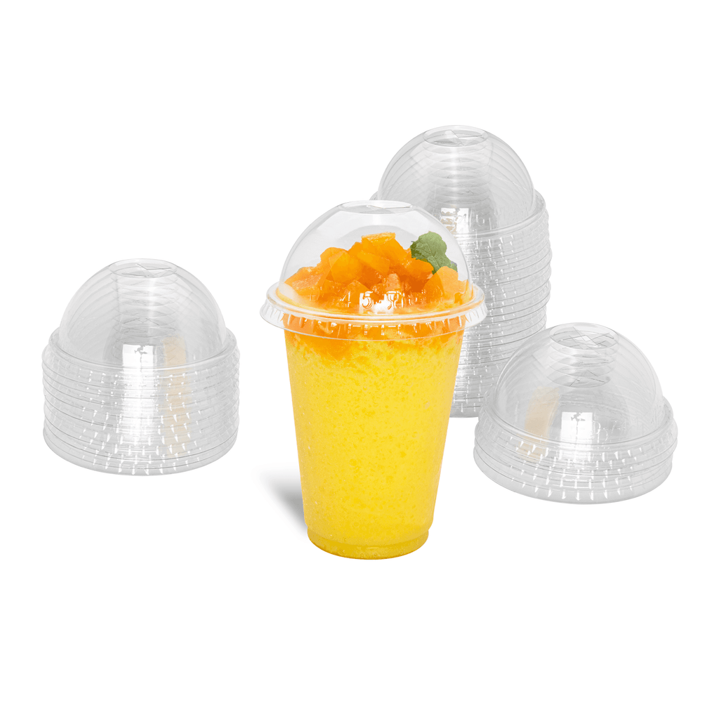 [1,000 ct] 7 oz Plastic Dome Cup Lids | PET | 74 mm