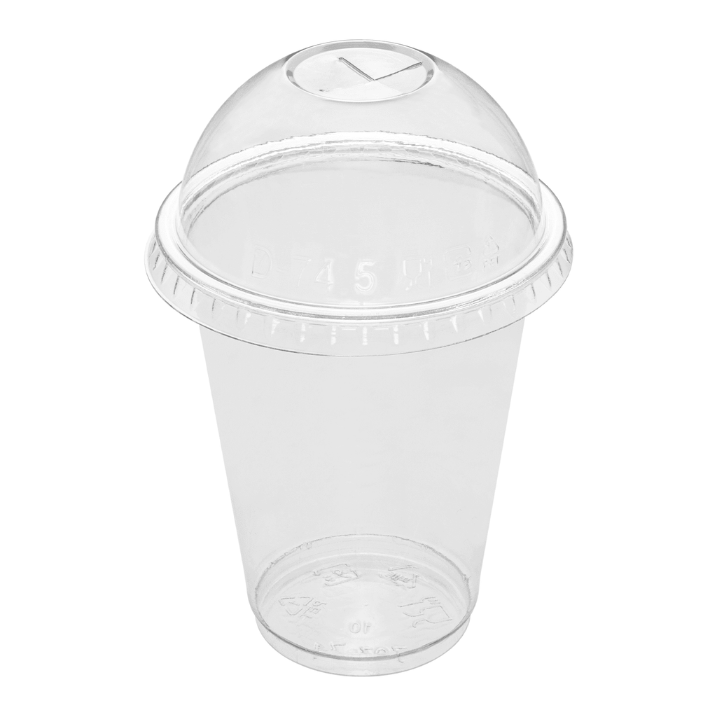 [1,000 ct] 7 oz Plastic Dome Cup Lids | PET | 74 mm