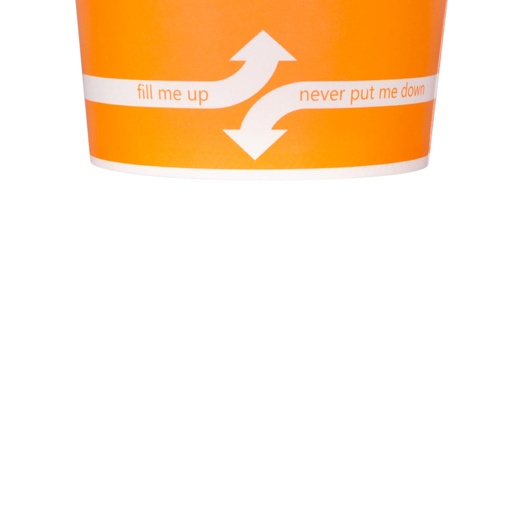 [1,000 ct] 16 oz Paper Food Containers | 112 mm | Orange