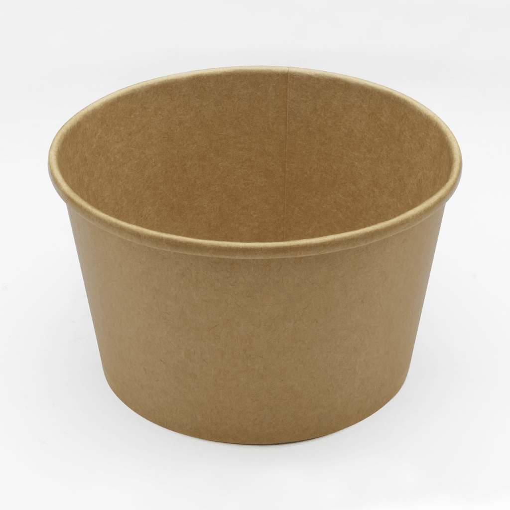 [600 ct] 28 oz Paper Food Containers | 142 mm | Kraft