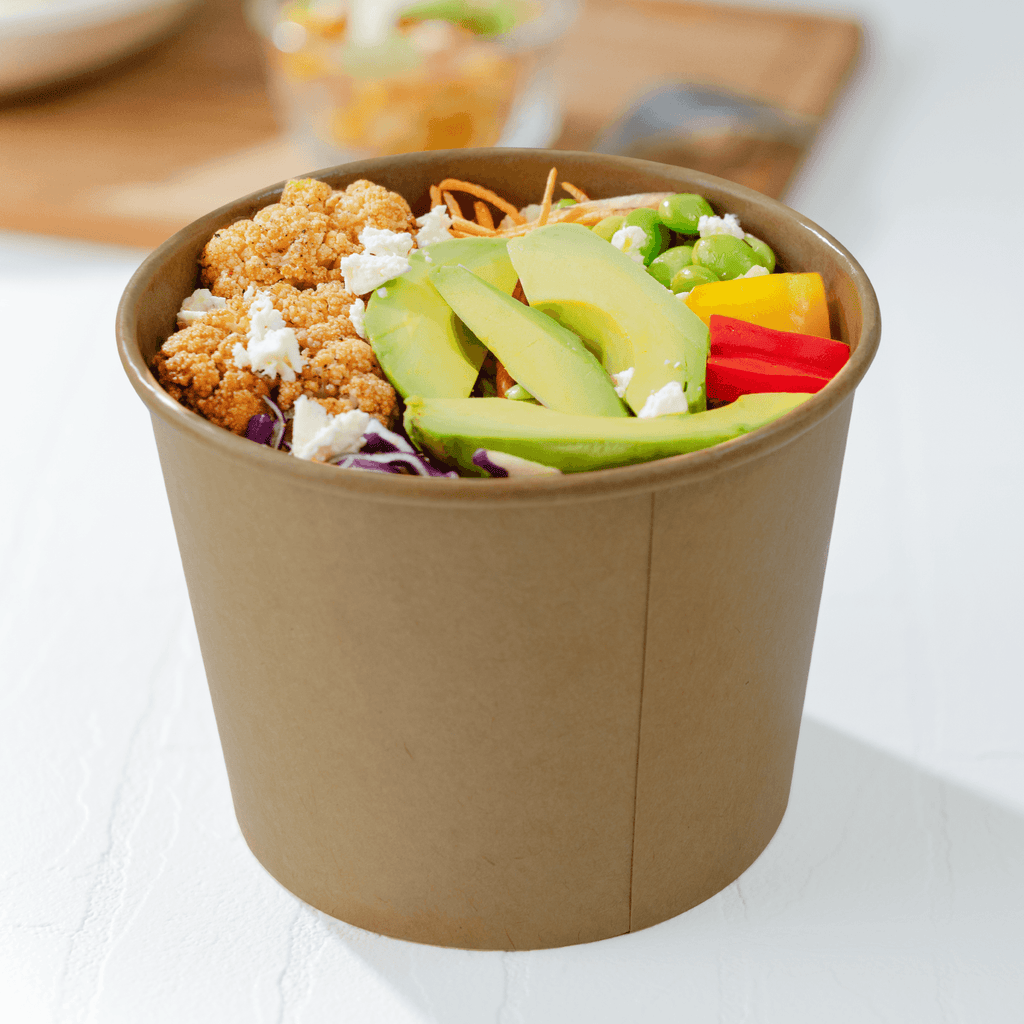 [600 ct] 32 oz Paper Cold/Hot Food Container, Kraft