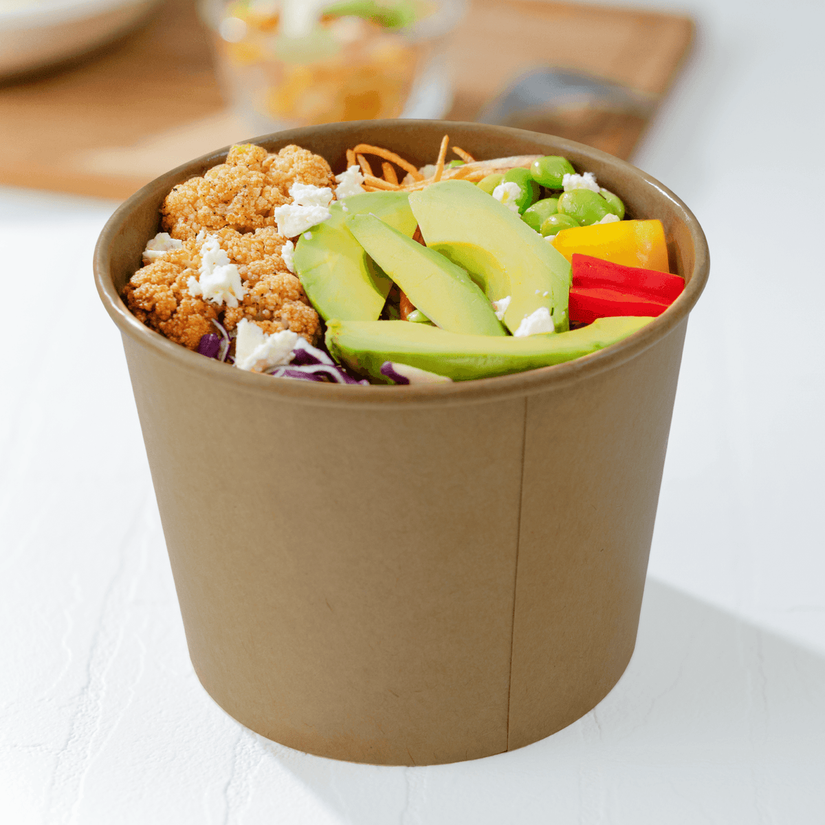 [600 ct] 32 oz Paper Cold/Hot Food Container, Kraft