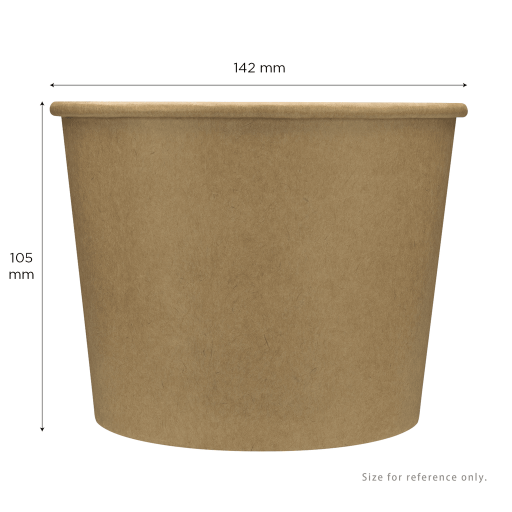 [600 ct] 32 oz Paper Cold/Hot Food Container, Kraft