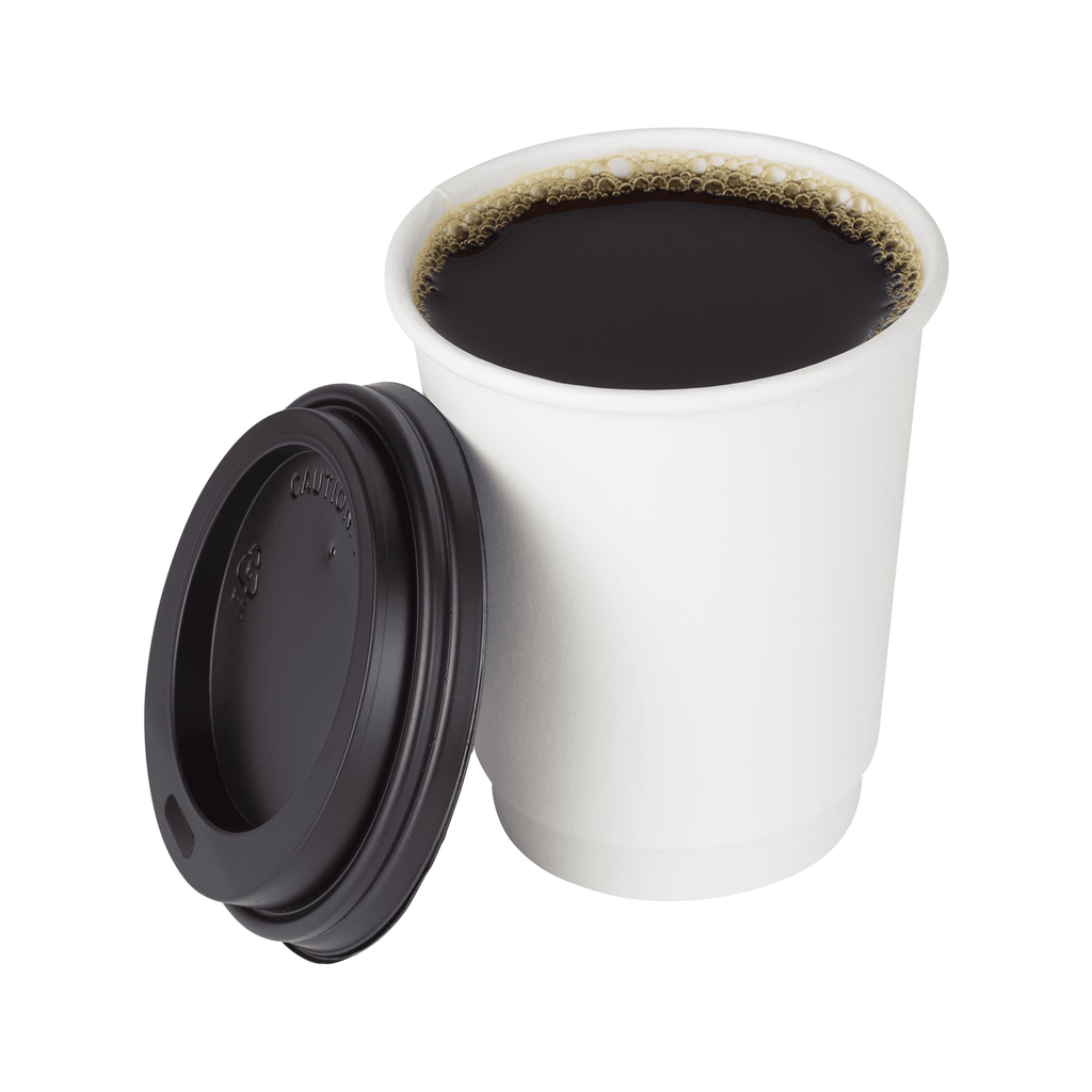 [500 ct] 8 oz Paper Coffee Cups | Insulated | 80 mm | White