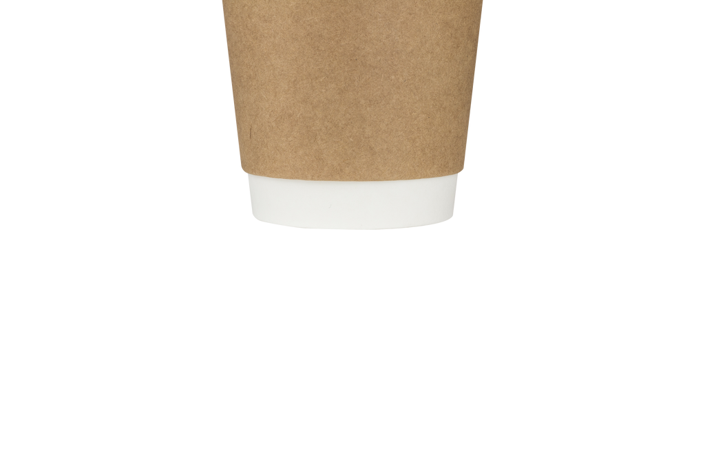 [500 ct] 10 oz Paper Coffee Cups | Wrapped Insulated | 90 mm | Kraft