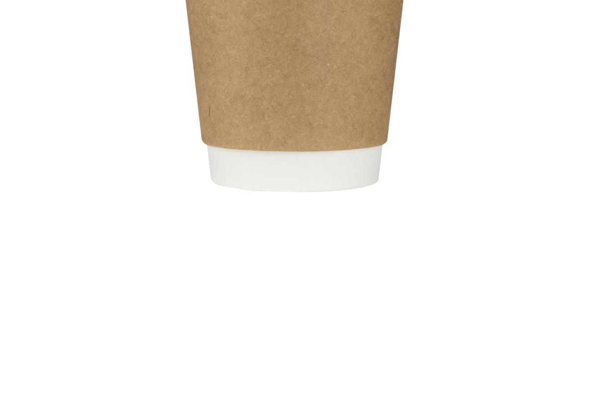 [500 ct] 10 oz Paper Coffee Cups | Wrapped Insulated | 90 mm | Kraft