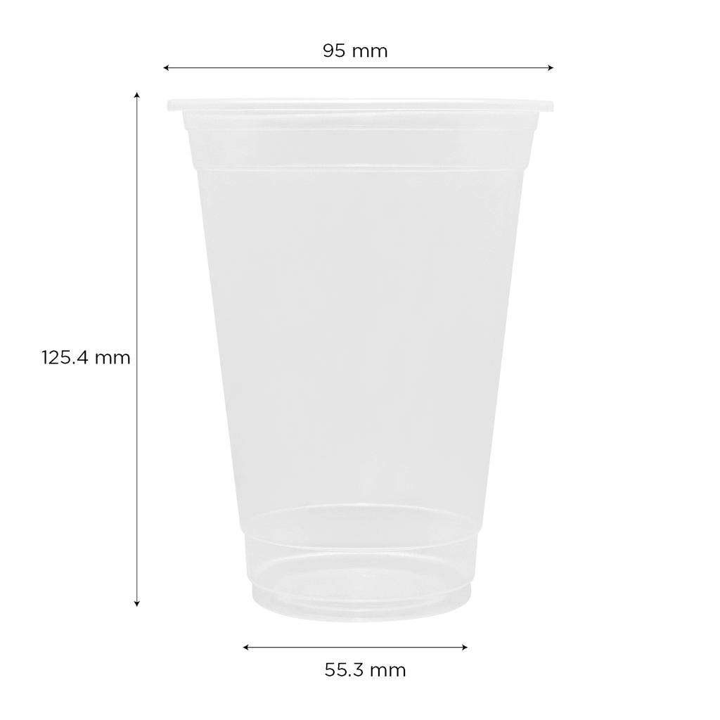 [2,000 ct] 16 oz Plastic U-Rim Cold Cups (95 mm), PP