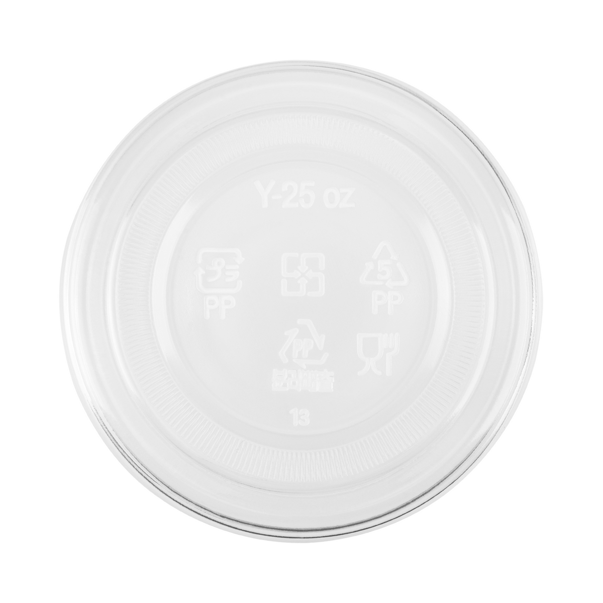 [500 ct] 25 oz Plastic Flat Rim Extra Wide Cold Cups (120 mm), PP