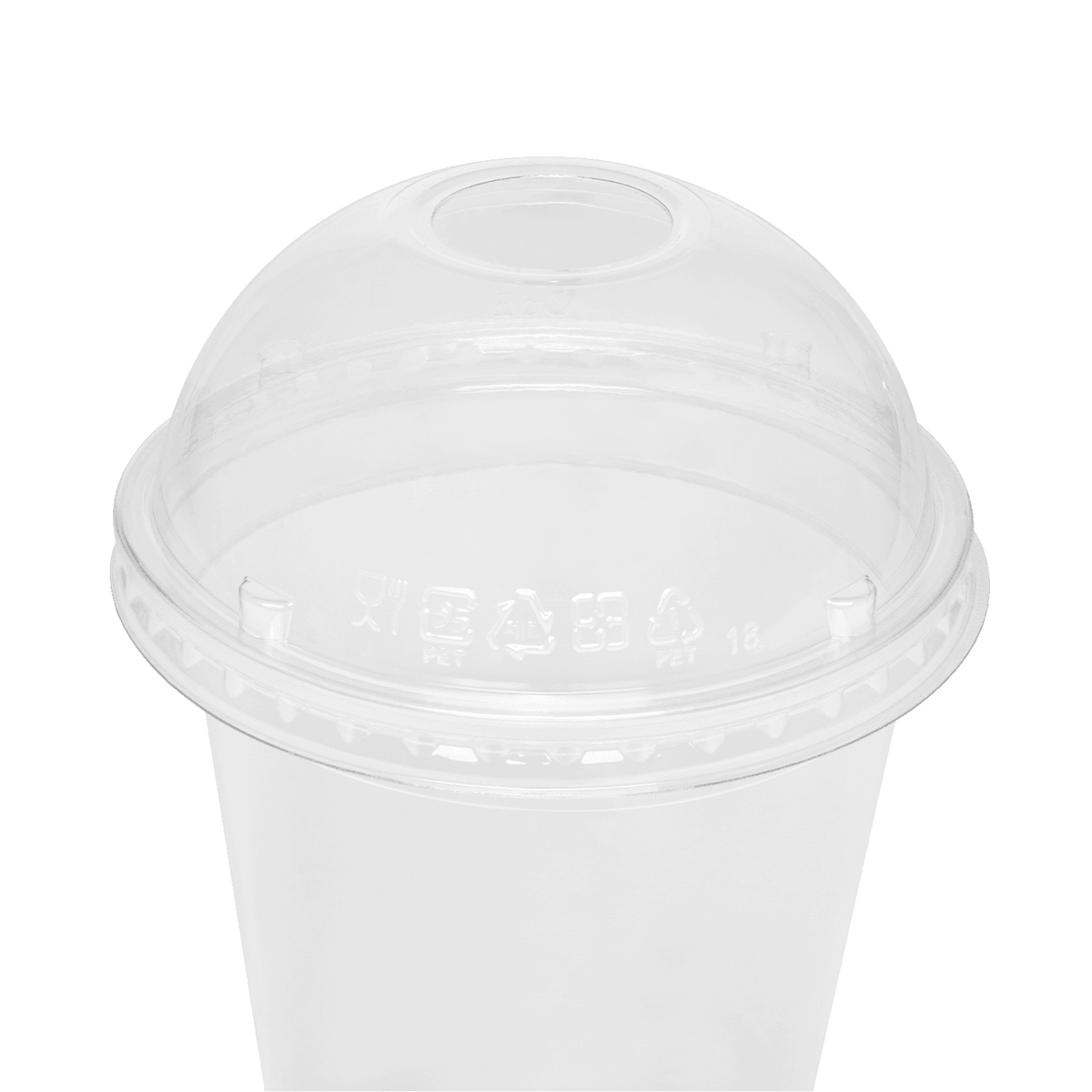 [2,000 ct] Plastic Dome Lids, PET, 95 mm