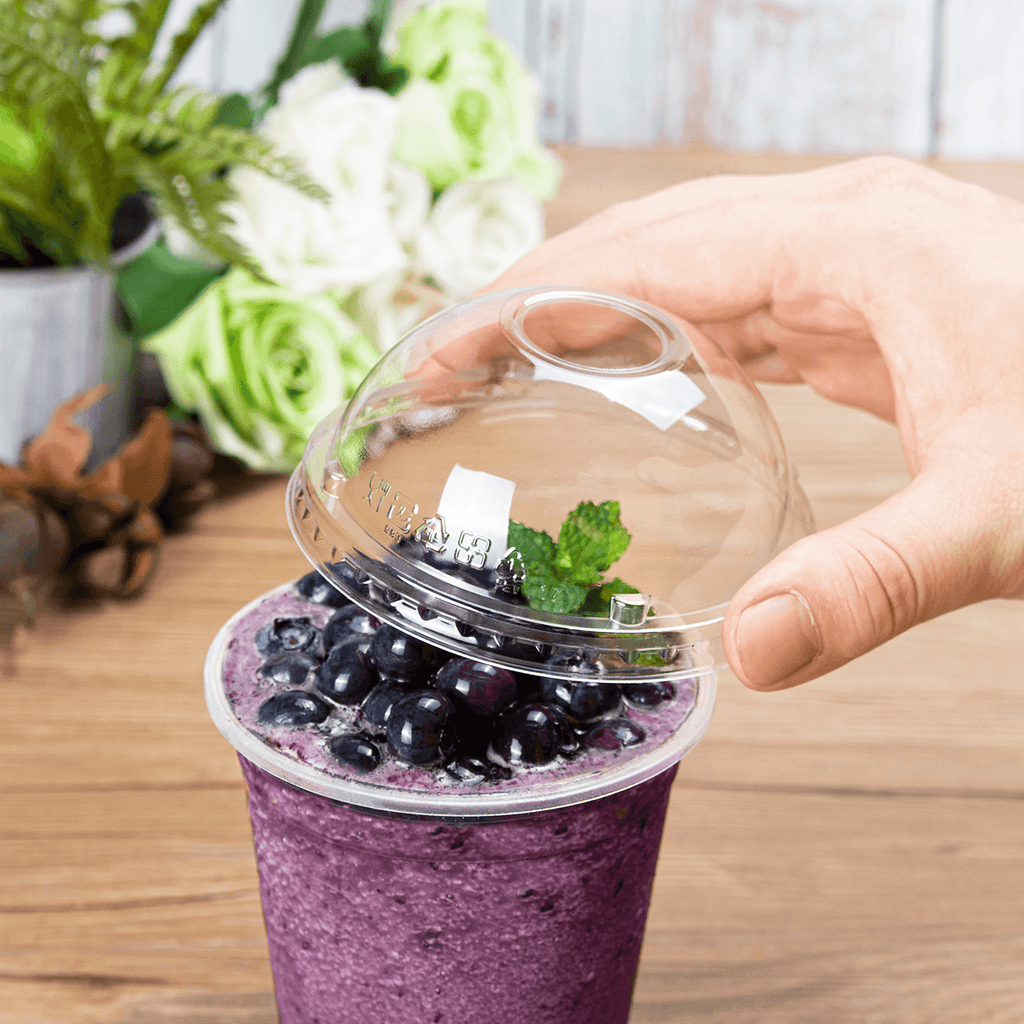 [2,000 ct] Plastic Dome Lids, PET, 95 mm