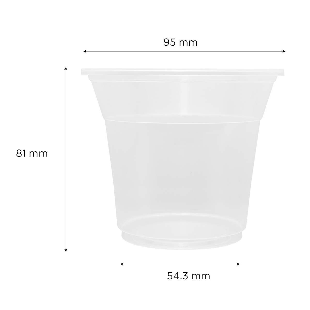 [2,000 ct] 8.5 oz Plastic U-Rim Y-Series Cold Cups, PP (95 mm)