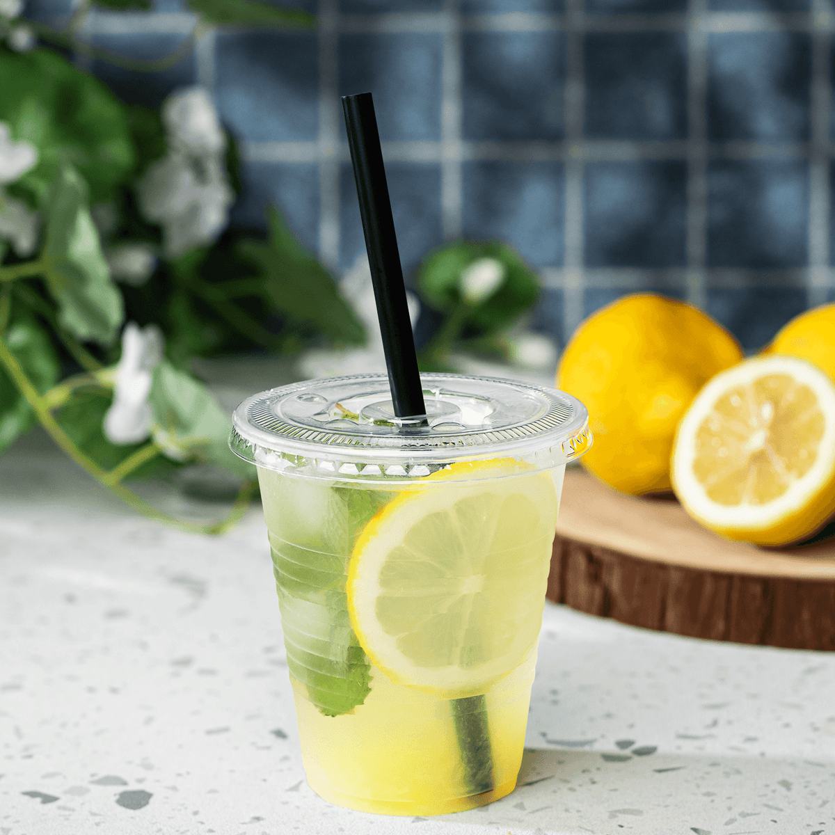 [1,000 ct] 12 oz Plastic Ribbed Cold Cups (90 mm), PP